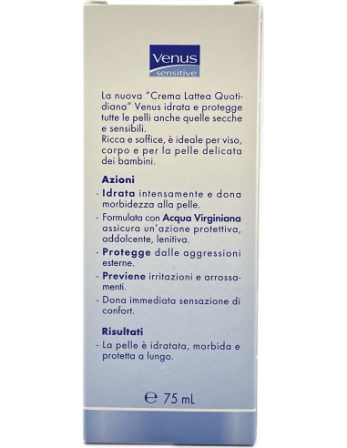 venus sensitive crema lattea quotidiana viso corpo 75ml - acqua virginiana: tuttocasashop.it: igiene e cura della persona