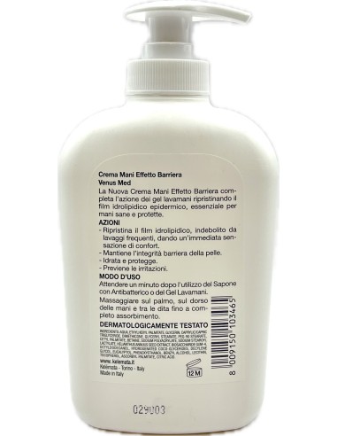 venus med crema mani effetto barriera - 300ml - con antibatterico: tuttocasashop.it: igiene e cura della persona