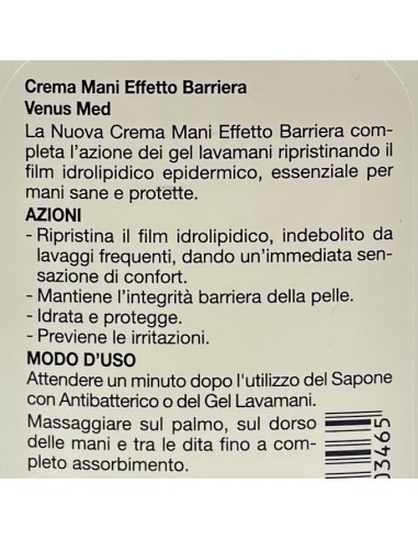 venus med crema mani effetto barriera - 300ml - con antibatterico: tuttocasashop.it: igiene e cura della persona
