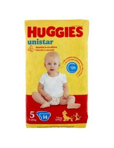 huggies unistar - 14 pannolini taglia 5 junior 11-25 kg: tuttocasashop.it: igiene e cura della persona