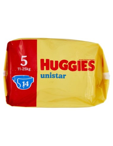 huggies unistar - 14 pannolini taglia 5 junior 11-25 kg: tuttocasashop.it: igiene e cura della persona