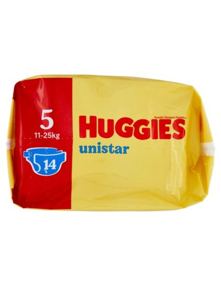huggies unistar - 14 pannolini taglia 5 junior 11-25 kg: tuttocasashop.it: igiene e cura della persona
