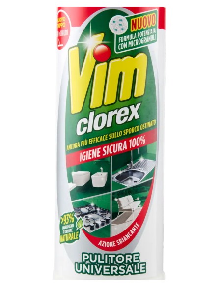 vim clorex detergente in polvere per superfici - 750g: tuttocasashop.it: pulizia e cura della casa