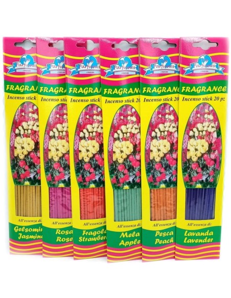 les parfumes incensi - incenso stick 20 pezzi - rosa - rose: tuttocasashop.it: pulizia e cura della casa