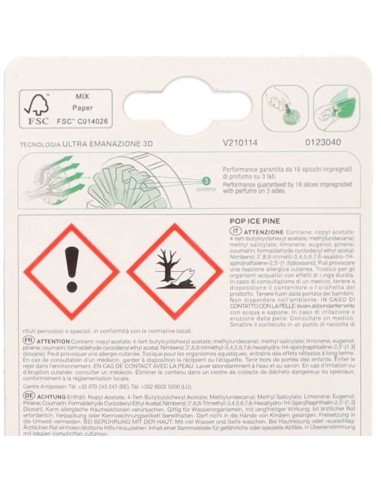 arbre magique pop power of perfume - deodorante per auto - ice pine: tuttocasashop.it: pulizia e cura della casa
