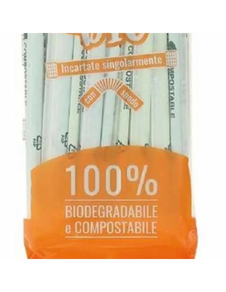 kimono cannucce con snodo incartate singolarmente - 40 pezzi - bio: tuttocasashop.it: carta & monouso