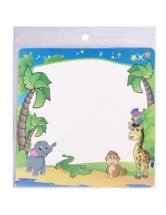 cartoncino da colorare con cornice decorata - 25x25cm - decori assortiti: tuttocasashop.it: altro - bazar