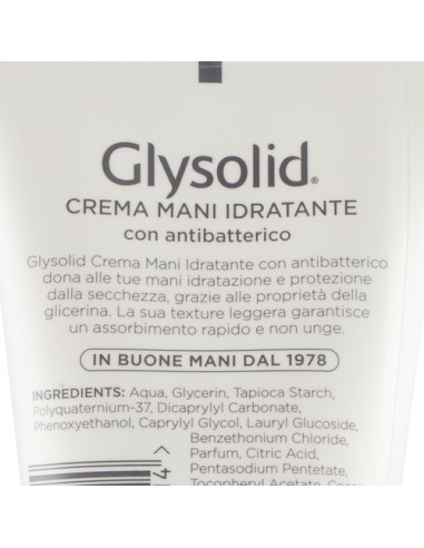 glysolid crema mani tubo 75ml - idratante con antibatterico: tuttocasashop.it: igiene e cura della persona