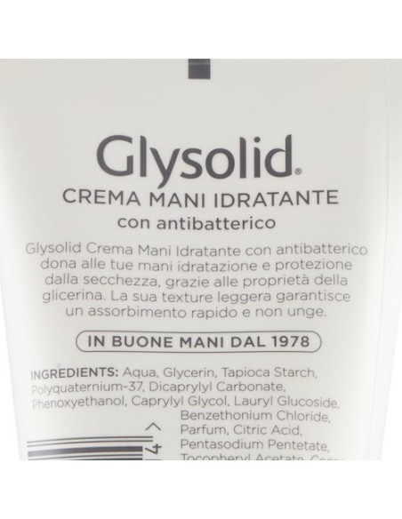 glysolid crema mani tubo 75ml - idratante con antibatterico: tuttocasashop.it: igiene e cura della persona