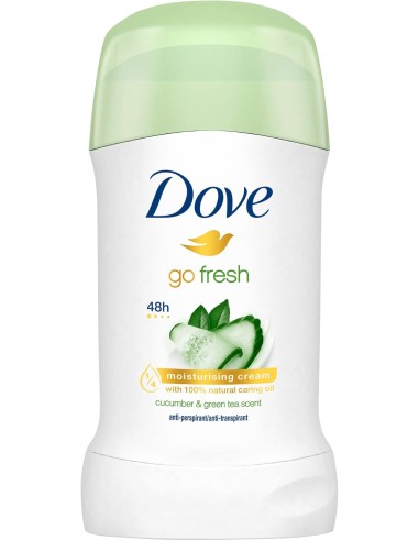 dove deodorante stick 40ml - 48h no alcool - go fresh - cucumber: tuttocasashop.it: igiene e cura della persona
