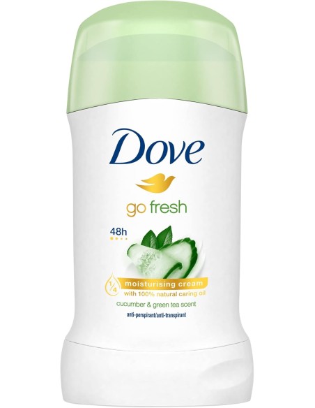 dove deodorante stick 40ml - 48h no alcool - go fresh - cucumber: tuttocasashop.it: igiene e cura della persona