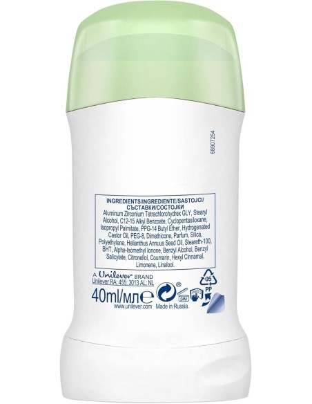 dove deodorante stick 40ml - 48h no alcool - go fresh - cucumber: tuttocasashop.it: igiene e cura della persona