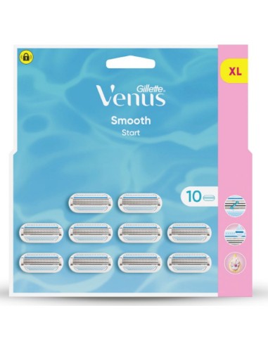 gillette venus smooth start xl - 10 testina ricambio tripla lama: tuttocasashop.it: igiene e cura della persona