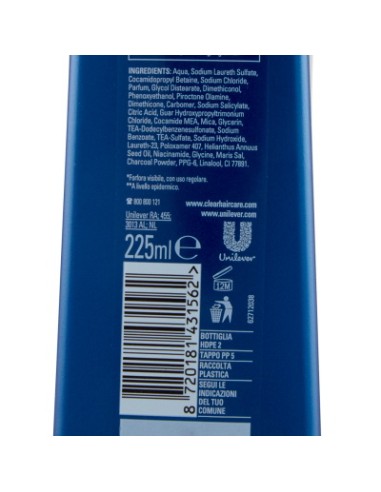clear shampoo antiforfora 225ml - nutriente legend by cr7 cristiano ronaldo: tuttocasashop.it: igiene e cura della persona