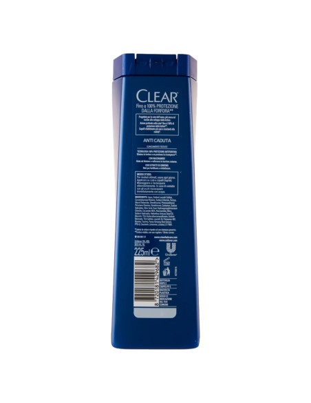 clear shampoo antiforfora 225ml - anti caduta rinforzante per capelli deboli: tuttocasashop.it: igiene e cura della persona