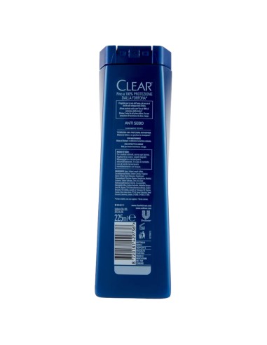 clear shampoo antiforfora 225ml - anti sebo - per capelli e cute grassa: tuttocasashop.it: igiene e cura della persona