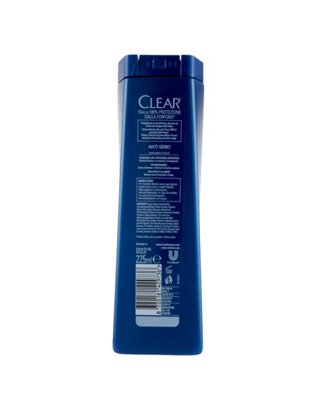 clear shampoo antiforfora 225ml - anti sebo - per capelli e cute grassa: tuttocasashop.it: igiene e cura della persona