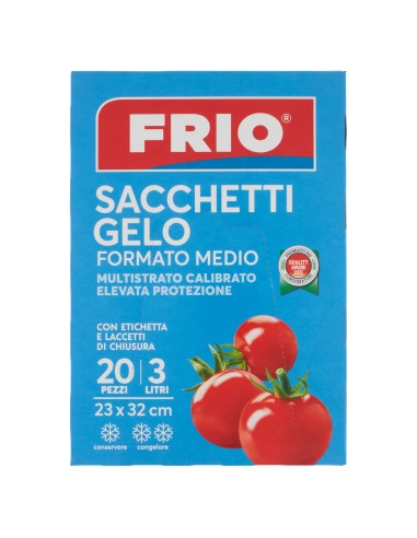 frio sacchi gelo formato medio - 3 litri - 23x32cm - 20 pezzi: tuttocasashop.it: carta & monouso
