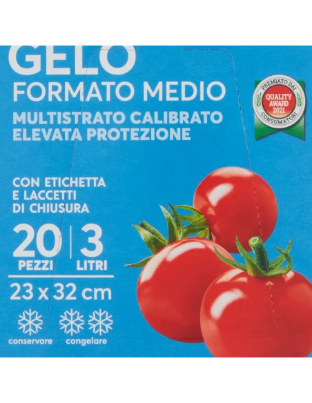 frio sacchi gelo formato medio - 3 litri - 23x32cm - 20 pezzi: tuttocasashop.it: carta & monouso