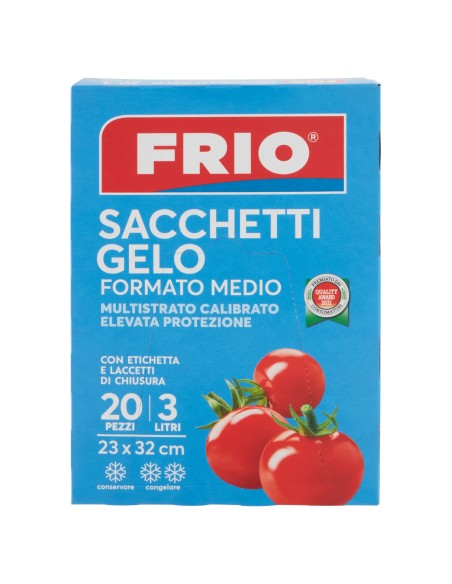 frio sacchi gelo formato medio - 3 litri - 23x32cm - 20 pezzi: tuttocasashop.it: carta & monouso