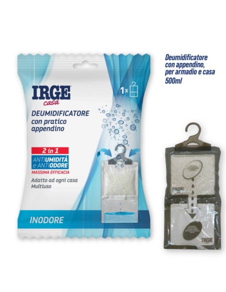 irge casa deumidificatore con pratico appendino - 500ml - antiodore: tuttocasashop.it: pulizia e cura della casa