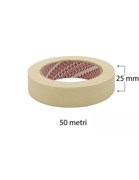 lc nastro adesivo di carta 25mm x 50 metri - gommata incollante a solvente: tuttocasashop.it: altro - bazar