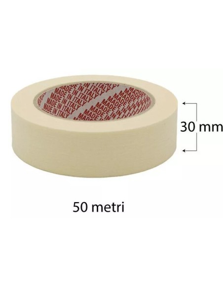lc nastro adesivo di carta 30mm x 50 metri - gommata incollante a solvente: tuttocasashop.it: altro - bazar