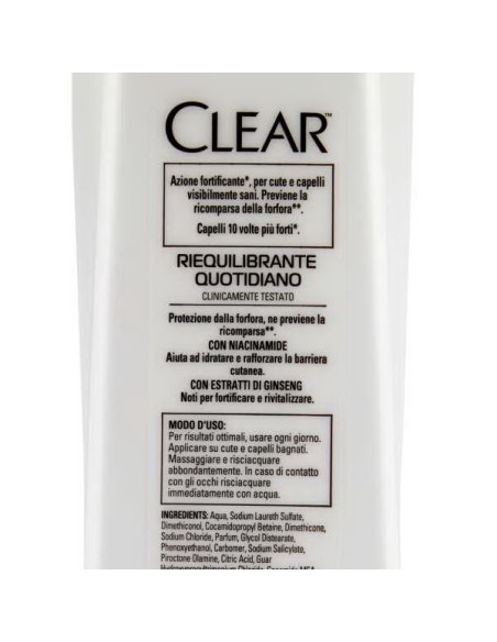 clear shampoo antiforfora - 225ml - sport - riequilibrante quotidiano: tuttocasashop.it: igiene e cura della persona