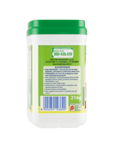 wc net fosse biologiche - 12 caps - evita cattivi odori ingorghi e spurghi: tuttocasashop.it: pulizia e cura della casa