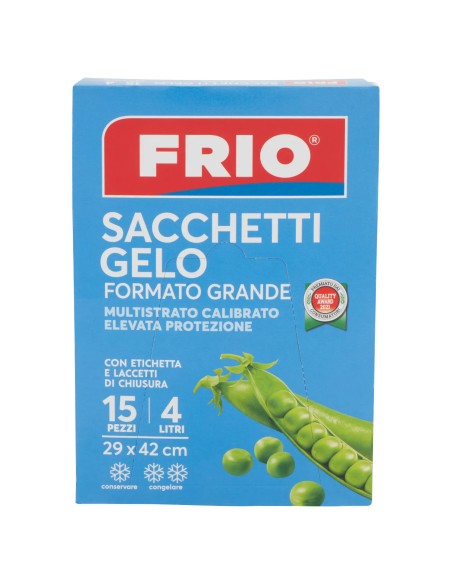 frio sacchi gelo formato grande - 4 litri - 29x42cm - 15 pezzi: tuttocasashop.it: carta & monouso