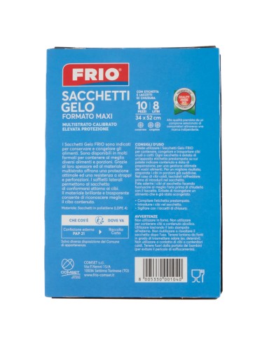 frio sacchi gelo formato maxi - 8 litri - 34x52cm - 10 pezzi: tuttocasashop.it: carta & monouso