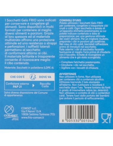 frio sacchi gelo formato maxi - 8 litri - 34x52cm - 10 pezzi: tuttocasashop.it: carta & monouso
