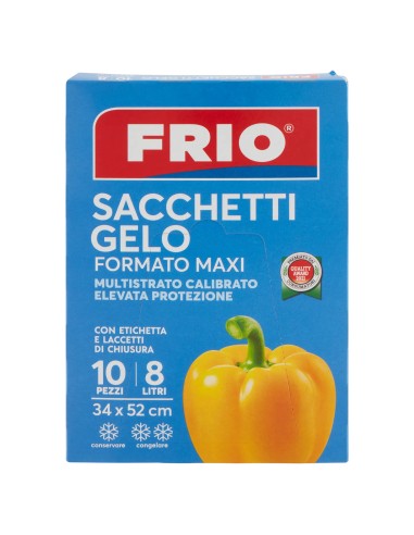 frio sacchi gelo formato maxi - 8 litri - 34x52cm - 10 pezzi: tuttocasashop.it: carta & monouso