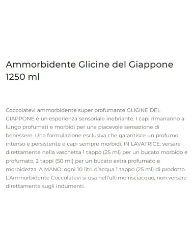 coccolatevi ammorbidente concentrato 50 lavaggi 1250ml glicine del giappone: tuttocasashop.it: prodotti per bucato e tessuti