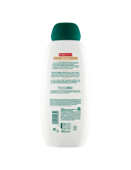 borotalco bagnoschiuma - 450ml - idratante - vaniglia e avena: tuttocasashop.it: igiene e cura della persona