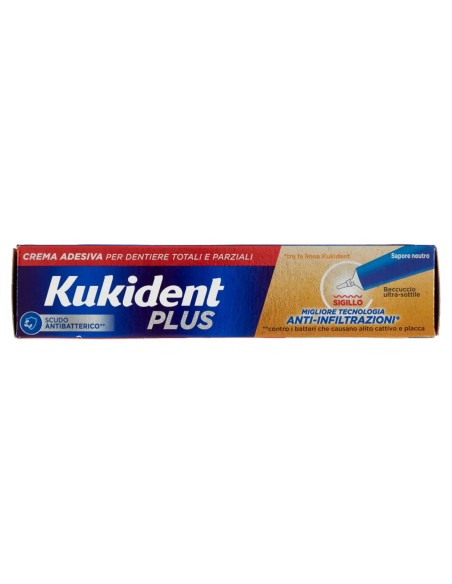 kukident plus crema adesiva - 35g - sigillo antibatterico anti-infiltrazioni: tuttocasashop.it: igiene e cura della persona