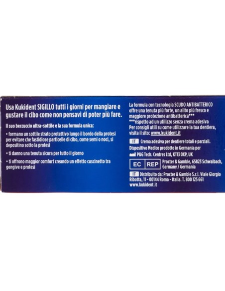 kukident plus crema adesiva - 35g - sigillo antibatterico anti-infiltrazioni: tuttocasashop.it: igiene e cura della persona