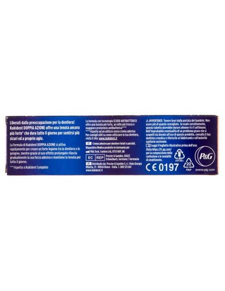 kukident plus crema adesiva - 35g - tenuta insuperabile - doppia azione: tuttocasashop.it: igiene e cura della persona