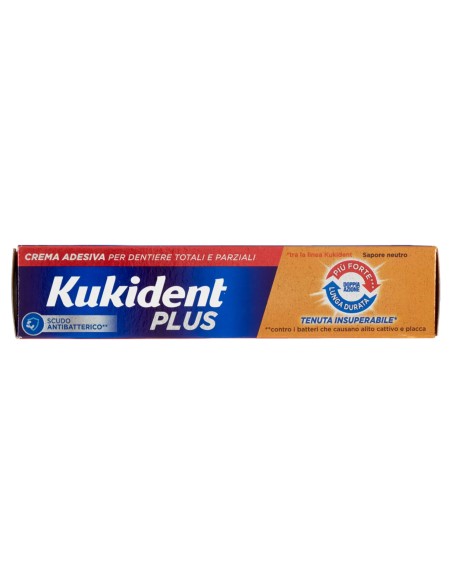 kukident plus crema adesiva - 35g - tenuta insuperabile - doppia azione: tuttocasashop.it: igiene e cura della persona