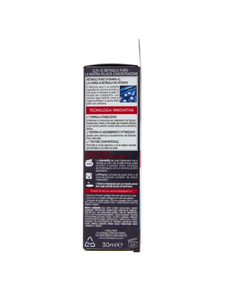 l'oreal revitalift laser retinolo puro 0.2 siero notte anti-rughe - 30ml: tuttocasashop.it: igiene e cura della persona