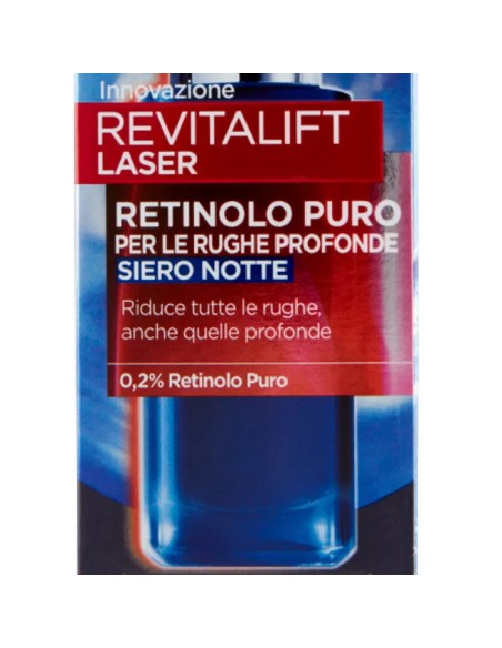 l'oreal revitalift laser retinolo puro 0.2 siero notte anti-rughe - 30ml: tuttocasashop.it: igiene e cura della persona
