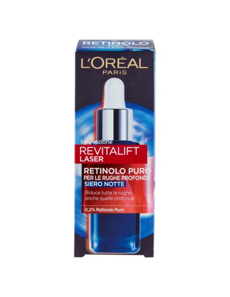 l'oreal revitalift laser retinolo puro 0.2 siero notte anti-rughe - 30ml: tuttocasashop.it: igiene e cura della persona