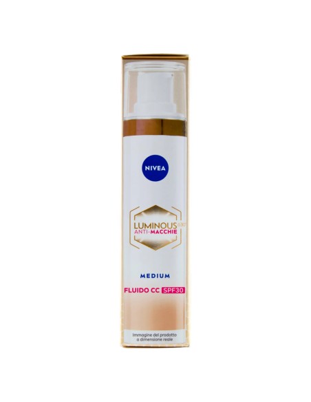 nivea luminous 630 anti-macchie fluido cc spf30 3in1 - 02 medium - 40ml: tuttocasashop.it: igiene e cura della persona