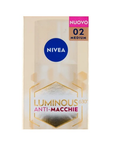 nivea luminous 630 anti-macchie fluido cc spf30 3in1 - 02 medium - 40ml: tuttocasashop.it: igiene e cura della persona