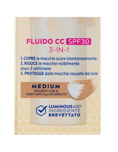 nivea luminous 630 anti-macchie fluido cc spf30 3in1 - 02 medium - 40ml: tuttocasashop.it: igiene e cura della persona