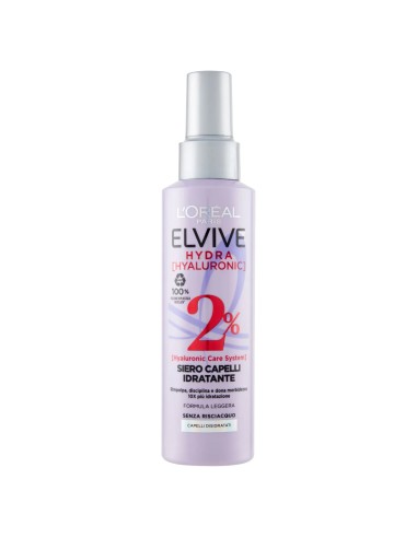 elvive hydra hyaluronic siero capelli idratante 150ml - senza risciacquo: tuttocasashop.it: igiene e cura della persona