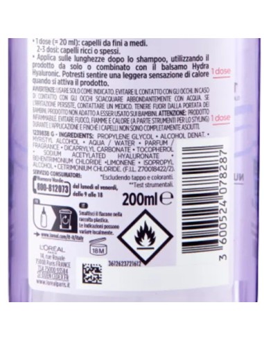 elvive wonder water hydra hyaluronic 8 secondi - 200ml - balsamo lamellare: tuttocasashop.it: igiene e cura della persona