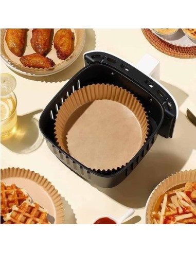 foli'air fryer 12 contenitori per friggitrice ad aria in carta forno da 20cm: tuttocasashop.it: carta & monouso