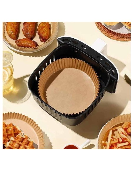 foli'air fryer 12 contenitori per friggitrice ad aria in carta forno da 20cm: tuttocasashop.it: carta & monouso