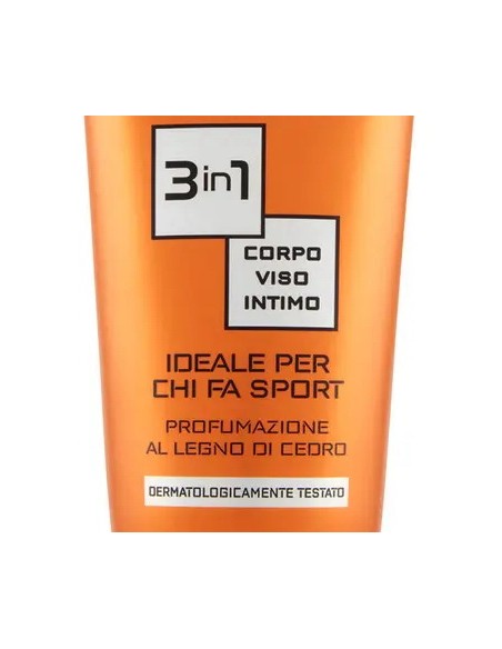 sauber men shower gel active odour control - 200ml - 3in1 corpo viso intimo: tuttocasashop.it: igiene e cura della persona